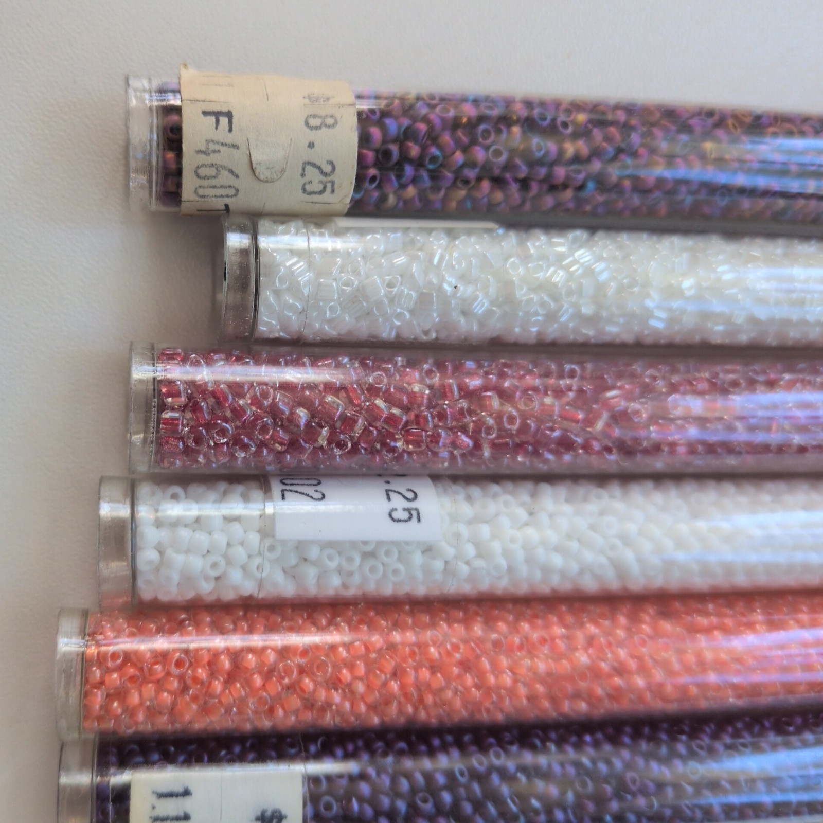 Lot Size 11 Glass Czech Beads SALE!!! New Old Stock 10 Tubes #801