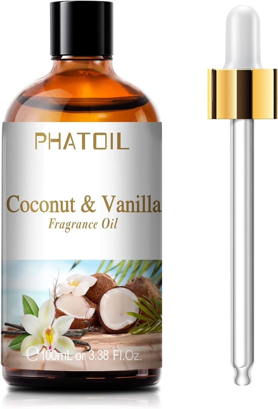 Cruelty-Free 3.38FL.OZ Coconut & Vanilla Fragrance Oils – Versatile Aromatherapy