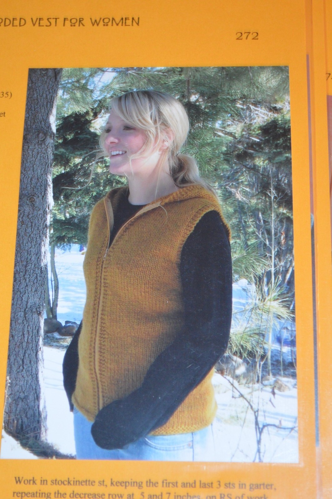 Knitting Pure & Simple Pattern 272 Bulky Hooded Vest