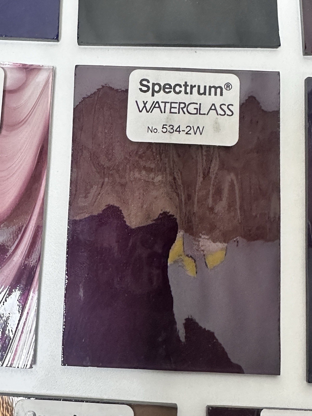 Vintage Spectrum Glass Samples Grape Violet Purple Waterglass Artique 11 Pc