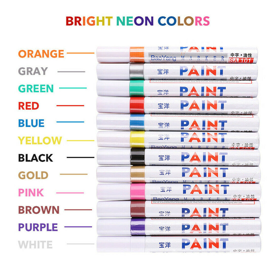 Acrylic Paint Marker Pen Rocks,Glass,Wood,Plastic Stone Ceramic Tile,Rubber Tyre