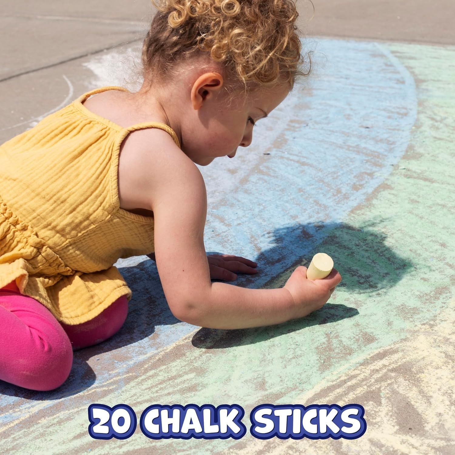 Non-Toxic Jumbo Sidewalk Chalk Set of 20 – Perfect for Kids’ Outdoor Creations