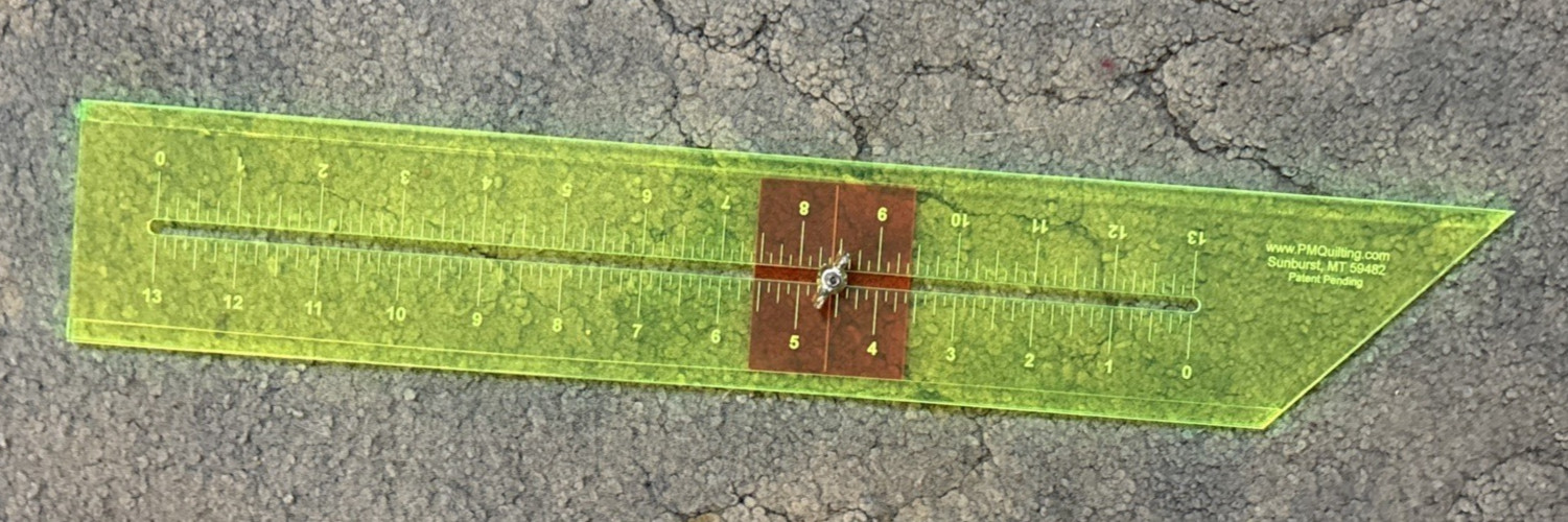 Rare PM Quilting 3” Strip MultiLayer Cutting 45/90 Degrees Ruler
