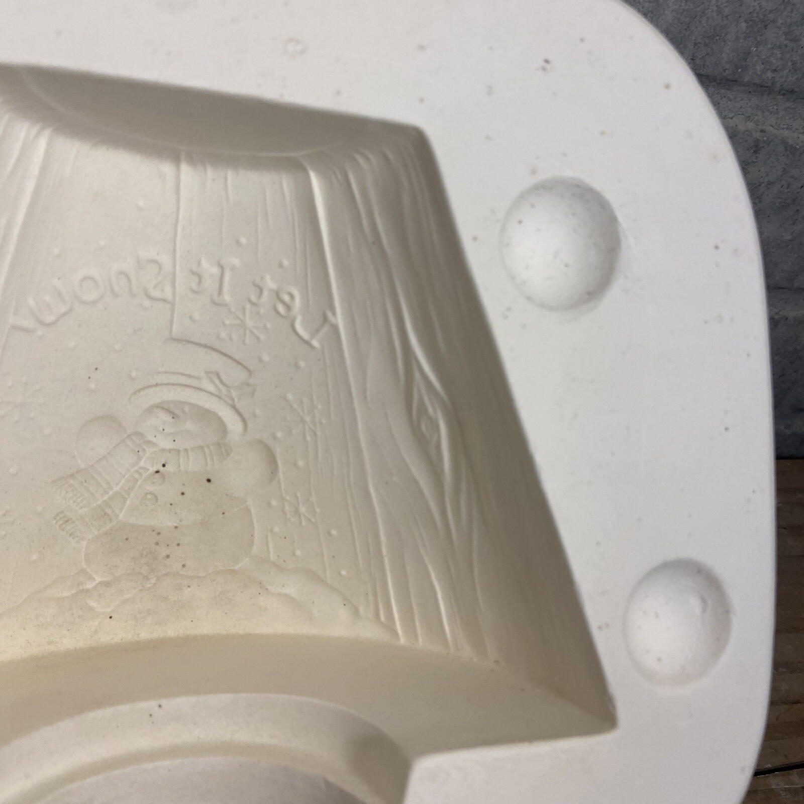 Kimple Creative Paradise 3320 Ceramic Slip Mold Snowman Candle Shade 5.75 Inch