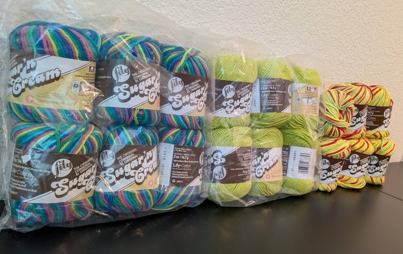 Lot of 18 Lily Sugar’n Cream 100% cotton Peaches Creme Peace Psychedelic Green