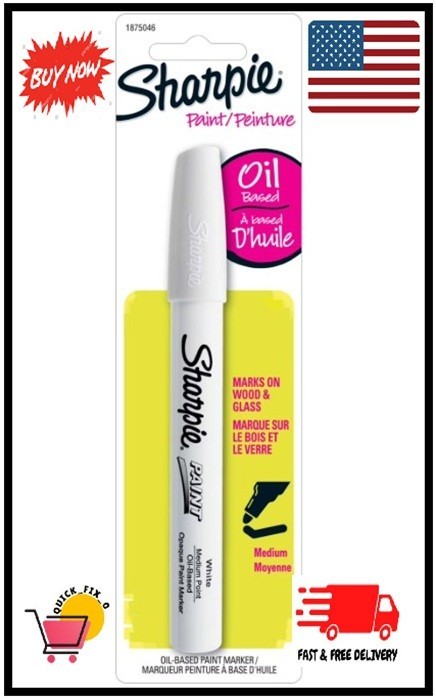 Sharpie Oil-Based Medium Point White Paint Marker, 1 Each