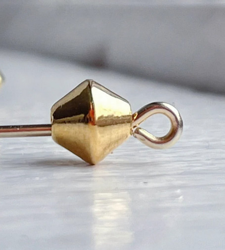 12K GOLD FILLED 5mm Plain BiCONE Beads BAG OF 50. Perfect for Custom Designs!