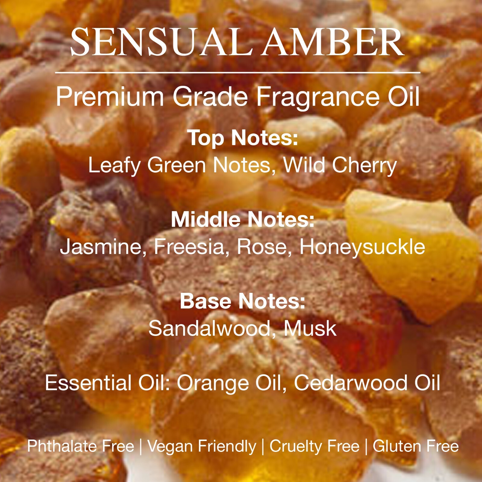Sensual Amber Fragrance Oil – Premium Grade Scented Oil, Skin Safe – 30ml