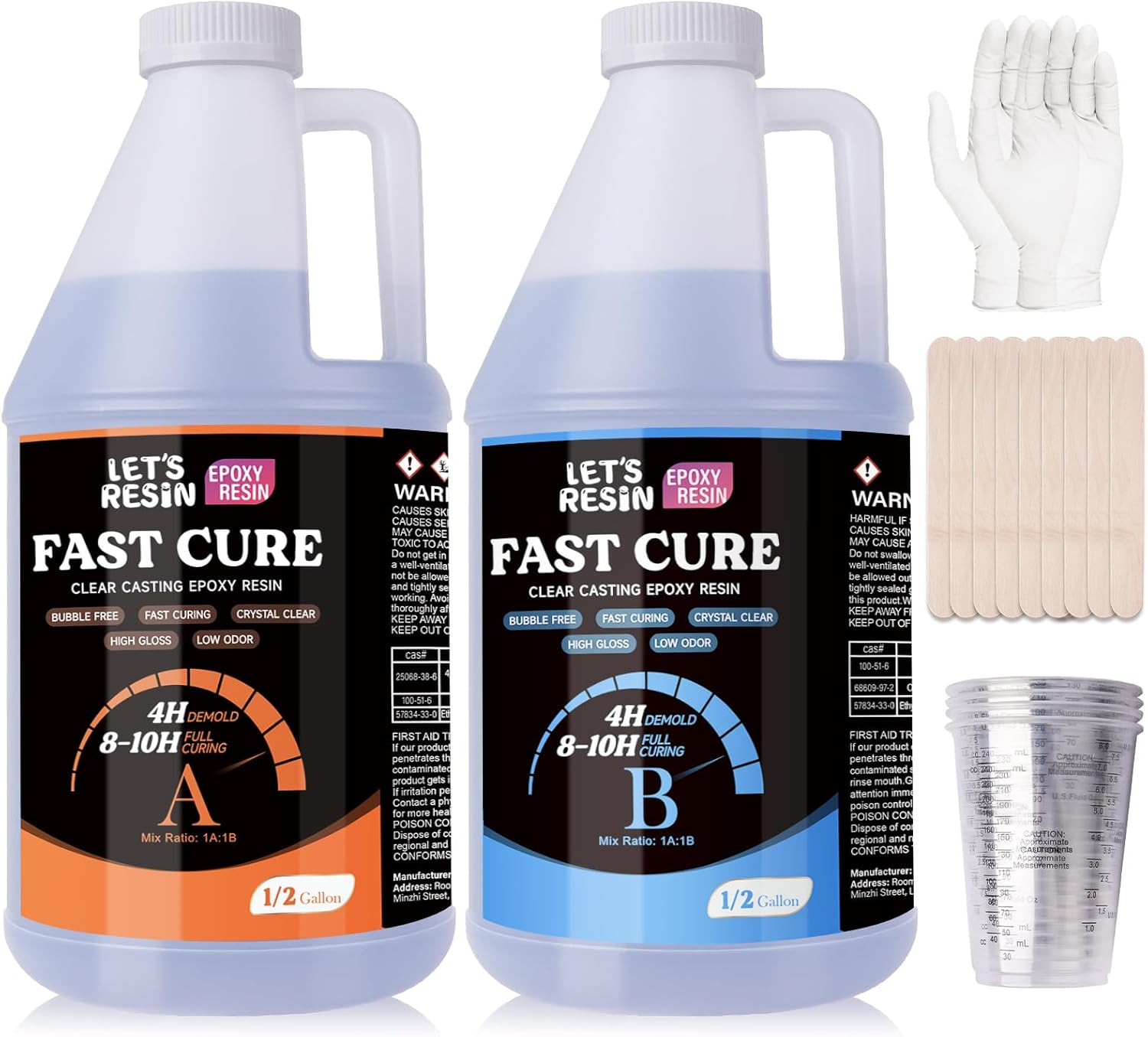 EPOXY RESIN Fast Cure Resin Epoxy for Jewelry,1 Gallon Quick Dry
