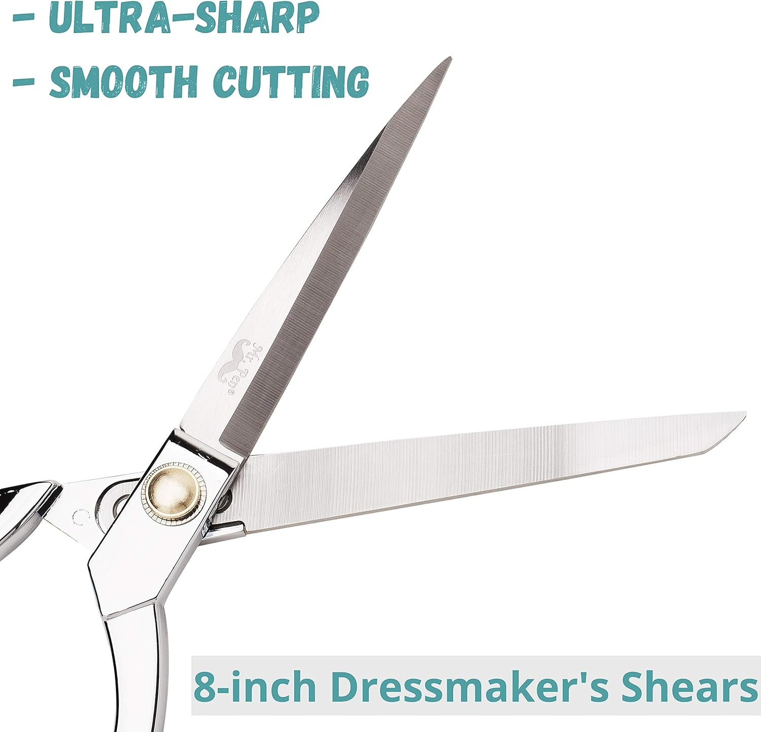 Mr. Pen Metal Scissors, 8 Inch, Carbon Steel, Heavy Duty Sewing & Fabric Scissor