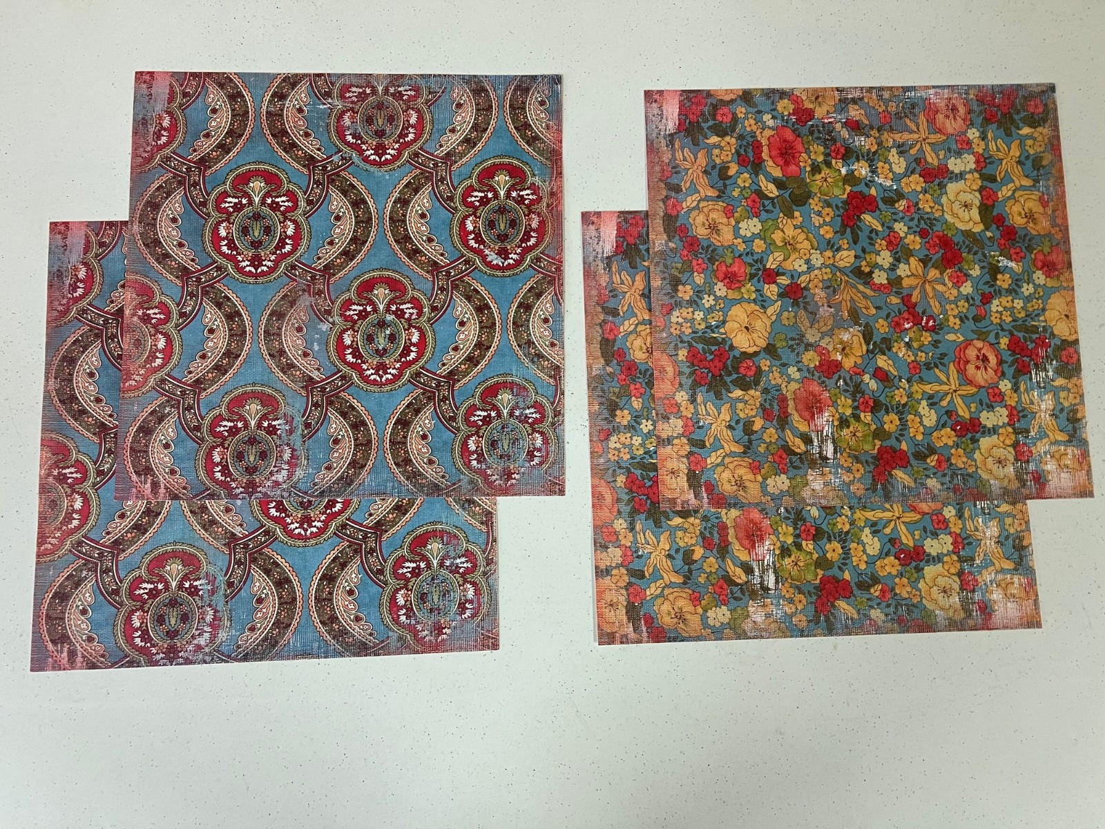 Lot of 44 Pieces – Daisy D’s Beacon Hill Collection -12×12 Papers, Die Cuts