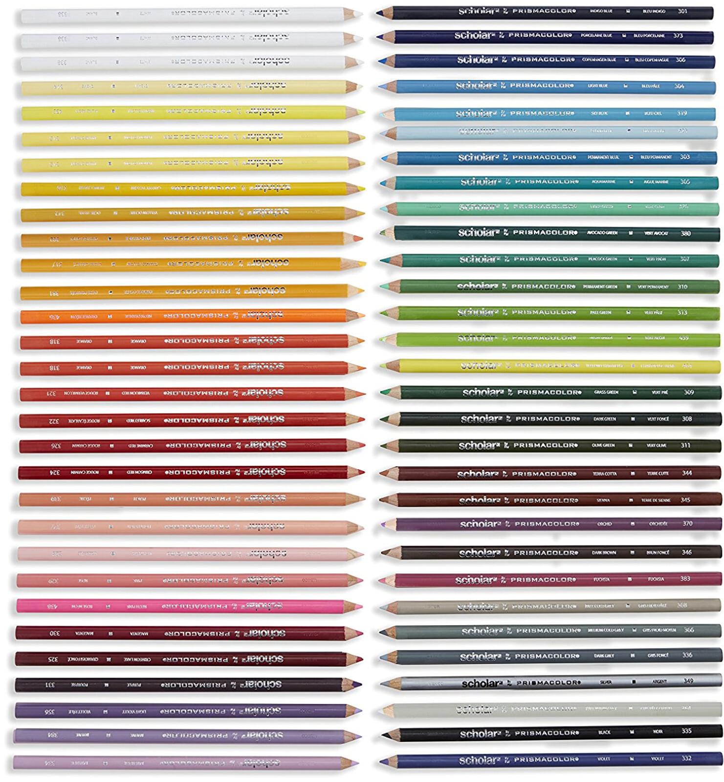 Prismacolor Scholar Colored Pencils 92808HT, 60-Count, Rich, vibrantly pigmented