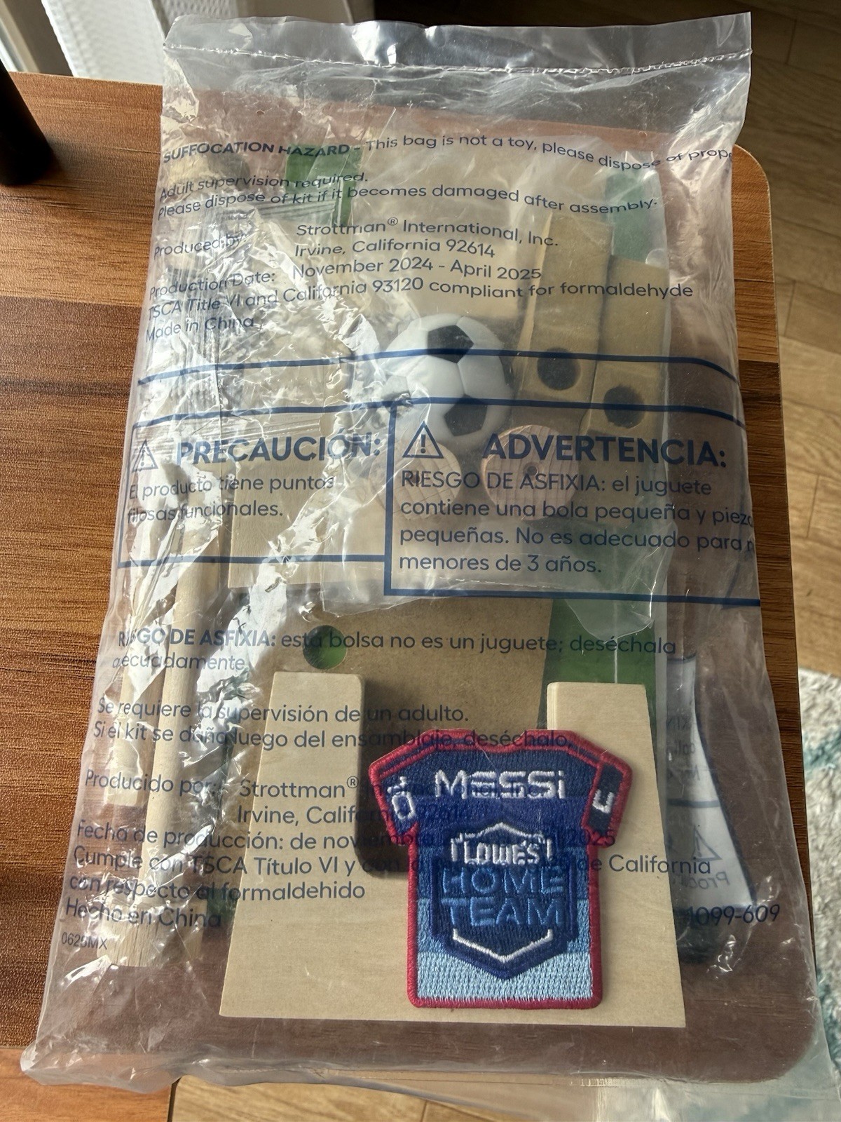 FIFA Lionel Messi Soccer Shootout Lowe’s Kids Workshop Kit SEALED w/Jersey PATCH
