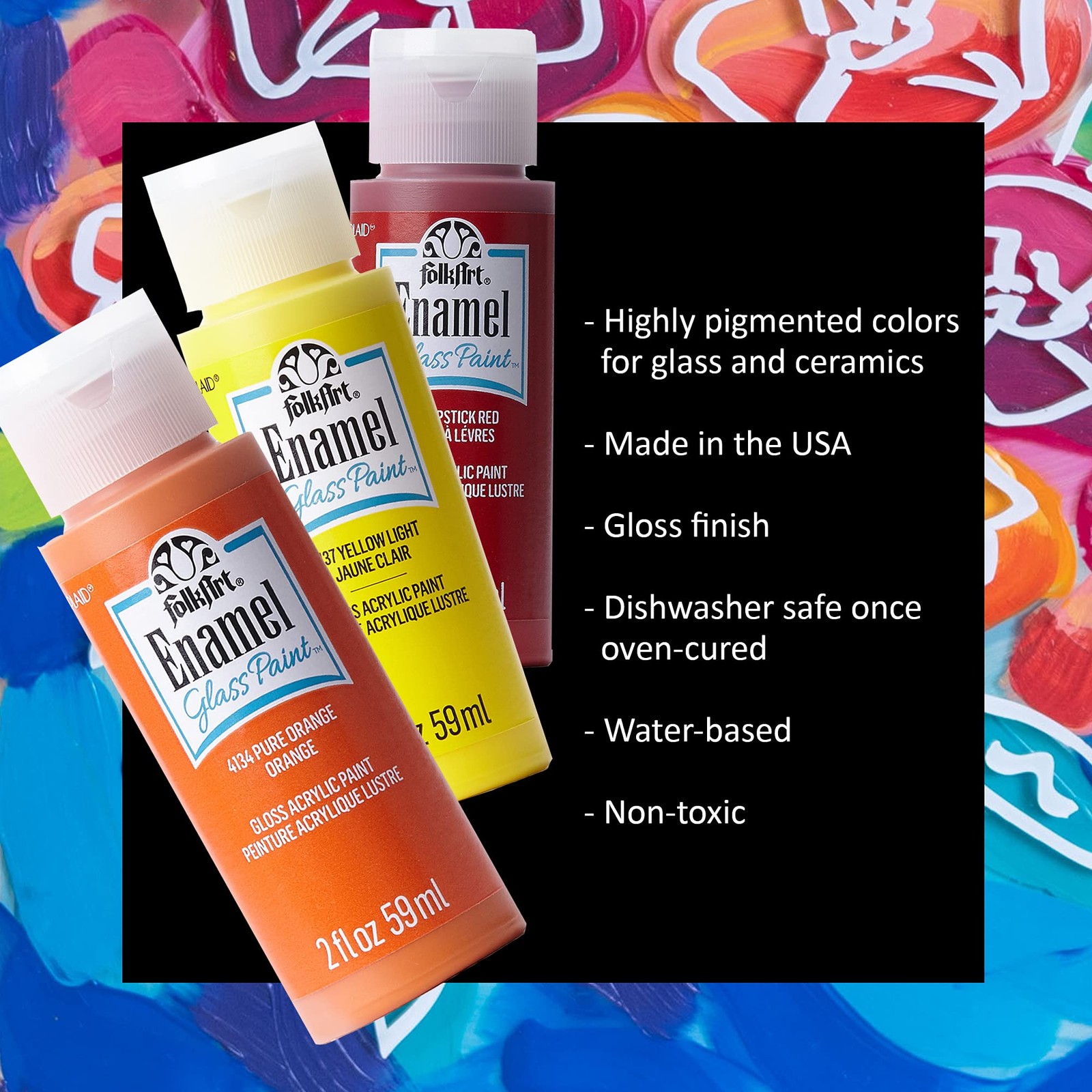 FolkArt Gloss Finish Acrylic Enamel Craft Set PROMOGLS16