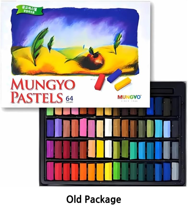 Mungyo Professional Non Toxic Square Chalk Soft Pastel 64 Pack Assorted Colors