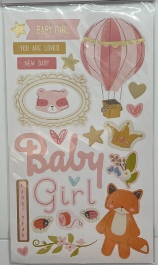 Baby Girl | Dimensional Scrapbook Stickers | Recollections
