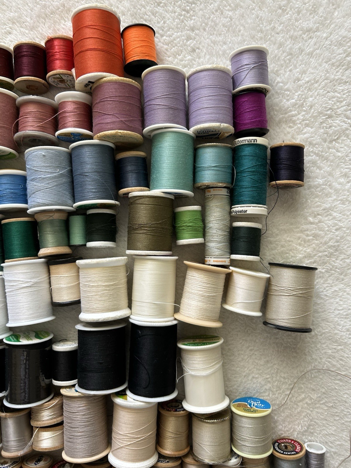 Lot of 100+ Spools of General Sewing Thread Assorted Colors