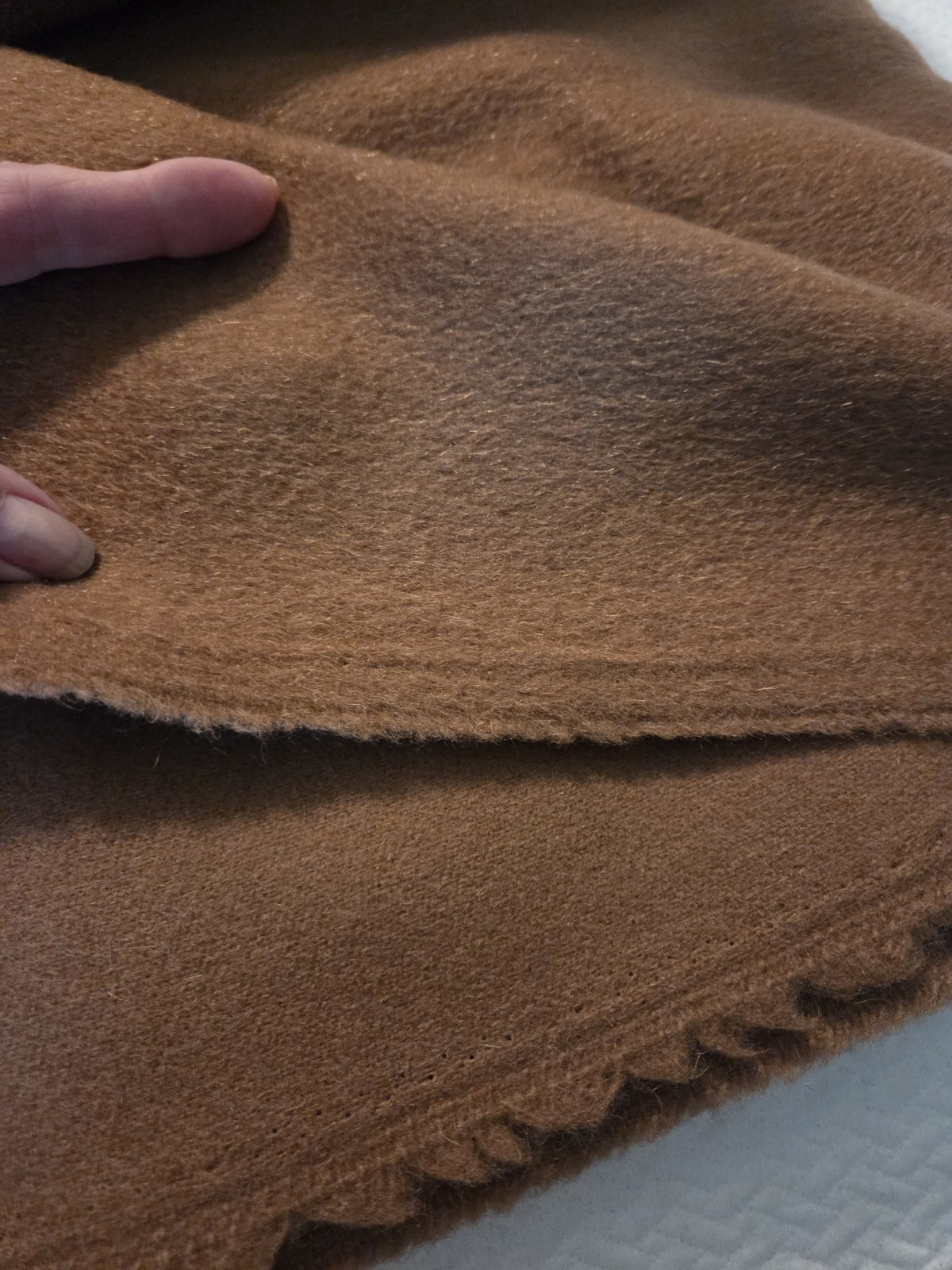 WOOL/MOHAIR BLEND Brown Fabric/Sewing/Craft/Home Dec/Felting 8X8″/Lot 13 pcs