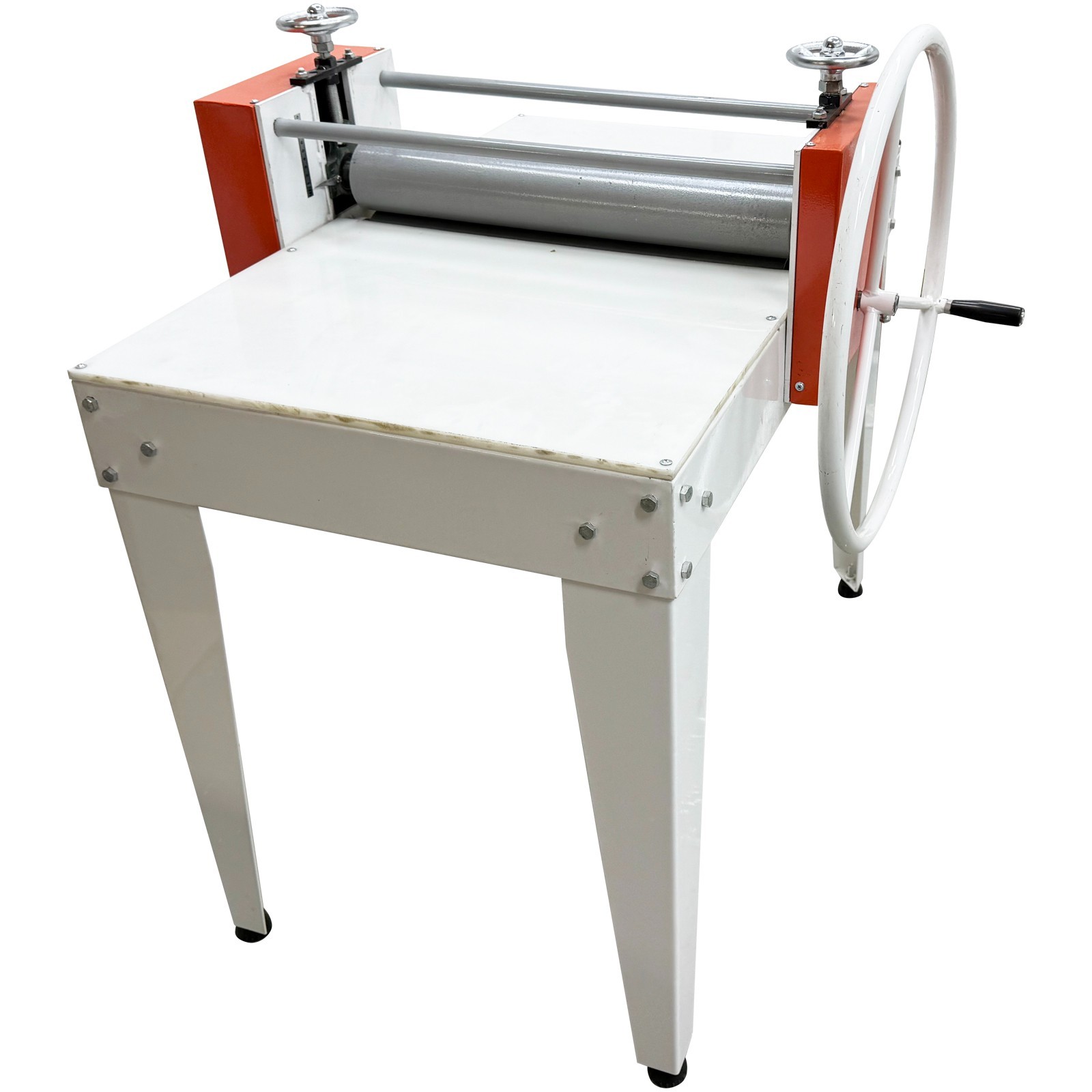 Ceramic Clay Slab Roller Dual – Axis 58cm Stainless Steel Large Handwheel Scale