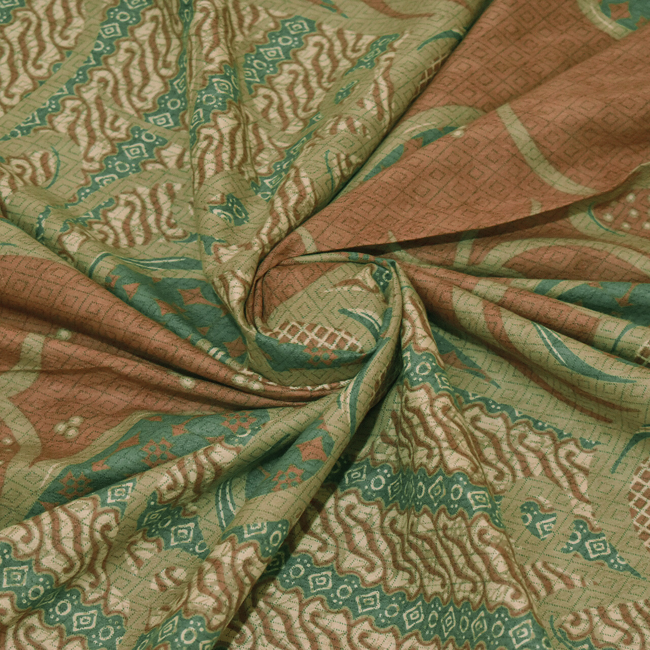 Indonesian Batik fabric, Traditional cloth Javanese ethnic cotton Sarong textile