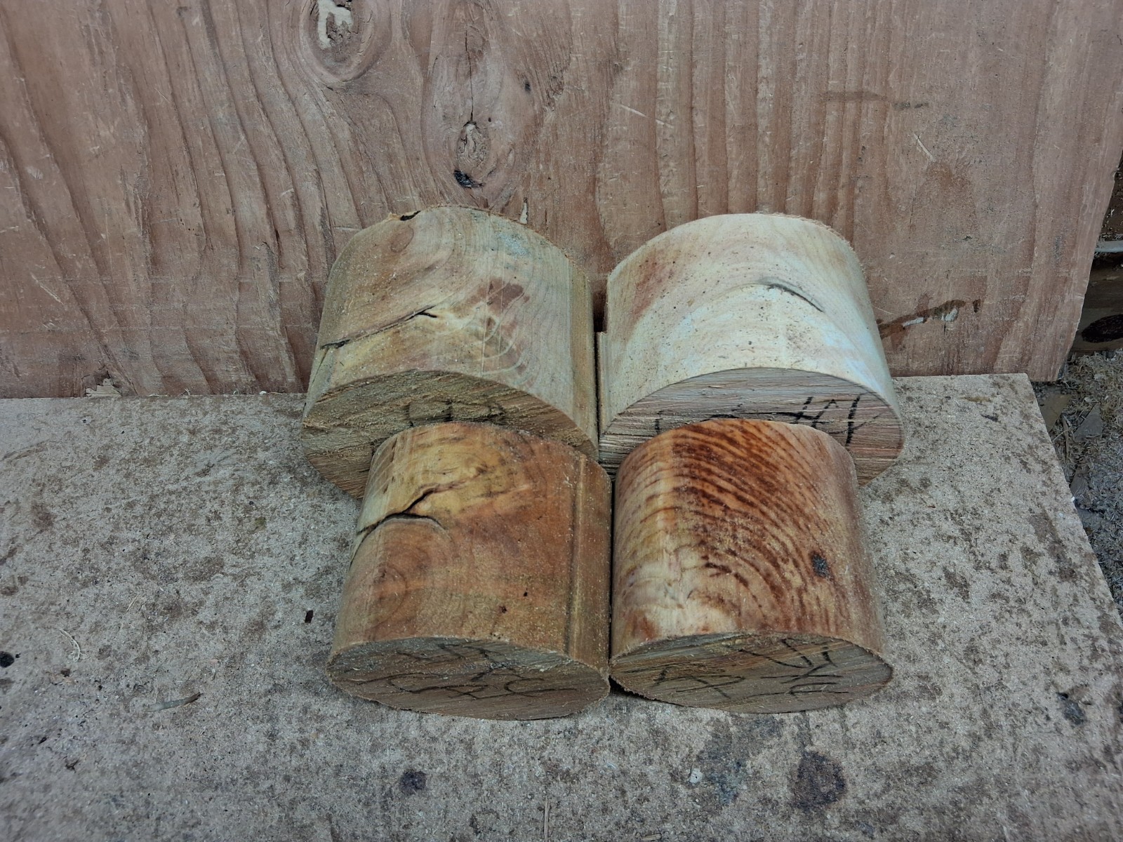 Spalted Deep Red Alder Wood Turning Bowl Blanks 4pc
