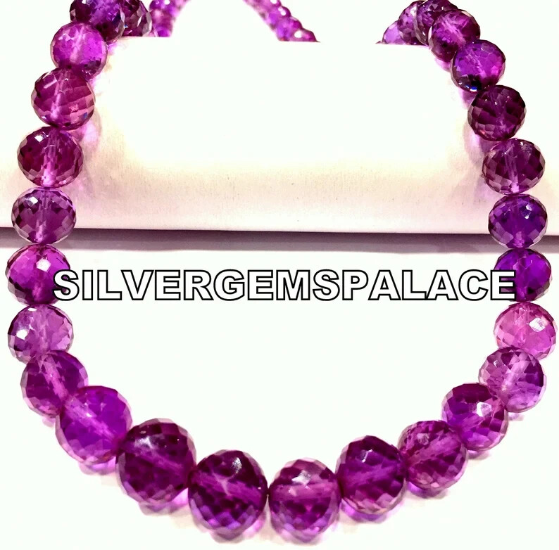 Extremely Rare~AAAA+ Alexandrite Faceted Beads Round Ball Purple Gemstone Beads.