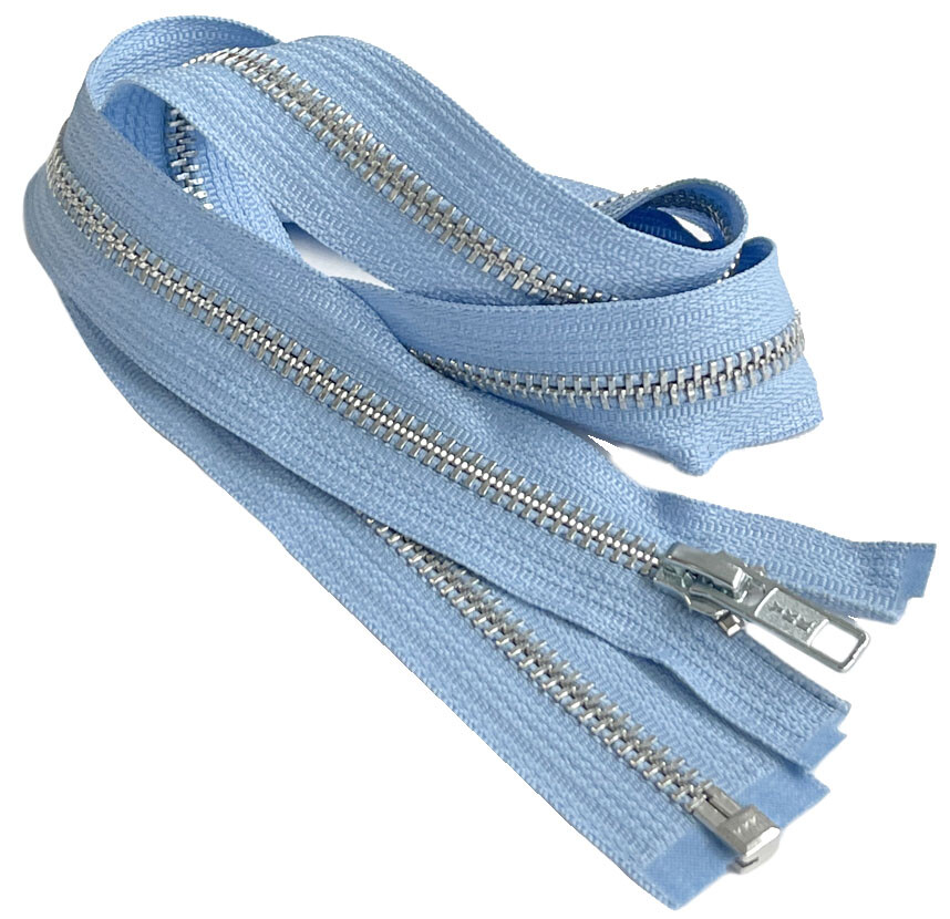 24 Inch YKK #5 Medium Weight Aluminum Metal Jacket Zipper Separating Made in USA