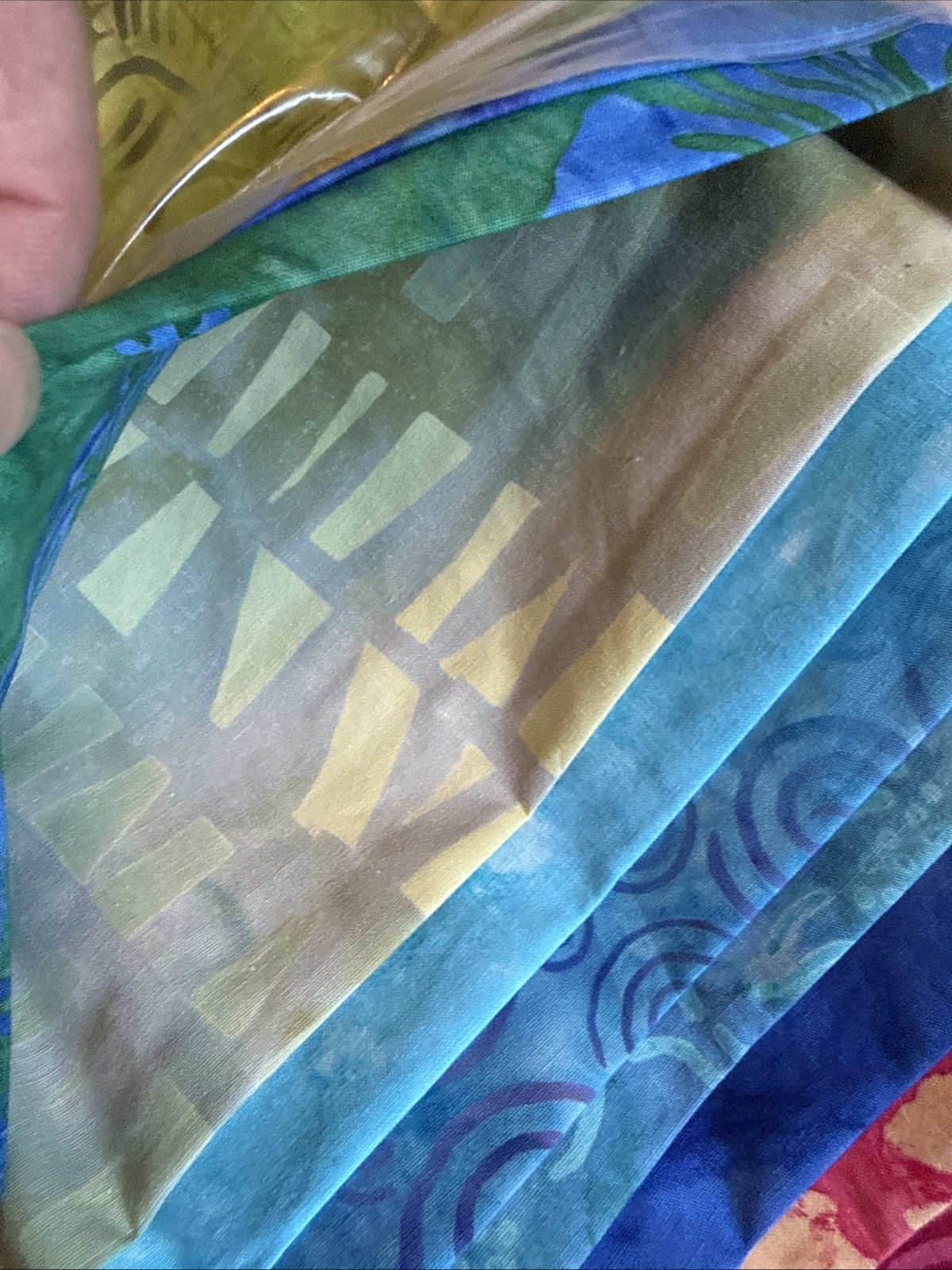 Quilt Kit 54” x 68” – Colorful Batik Cotton Fabrics + Pattern + Binding