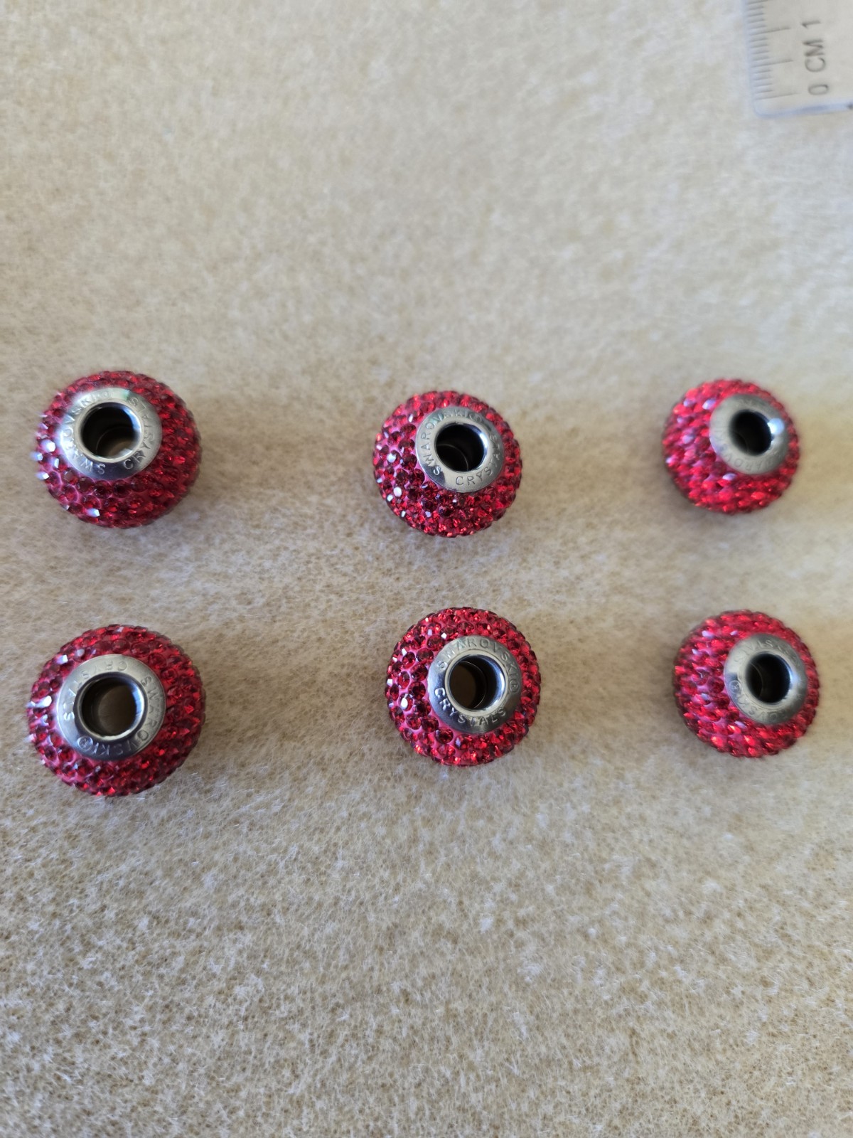 Swarovski Pave BeCharmed, Art #180101, 14mm, Siam Beads, Sold Individually
