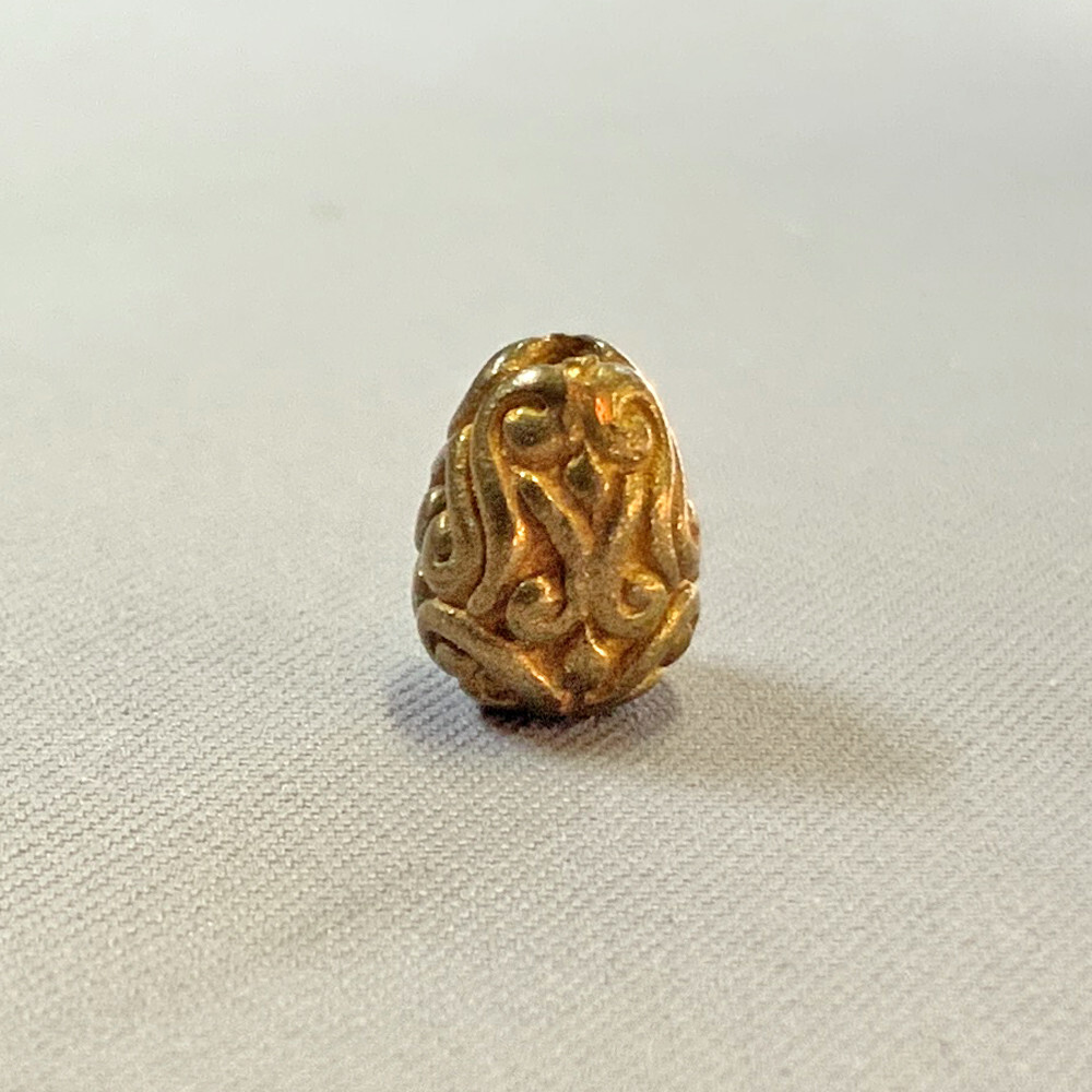 Decorative Egg Beads 8x6mm Shibuichi Q6 Per Pkg
