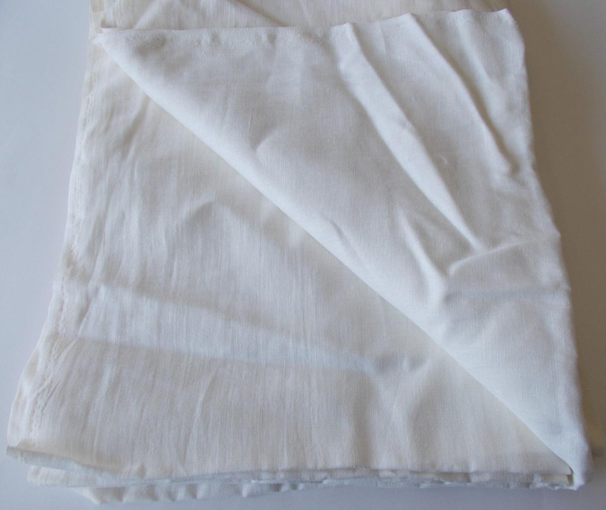 5.5 Yards 59″ Wide Ivory Off-White Textured Linen Material One Piece