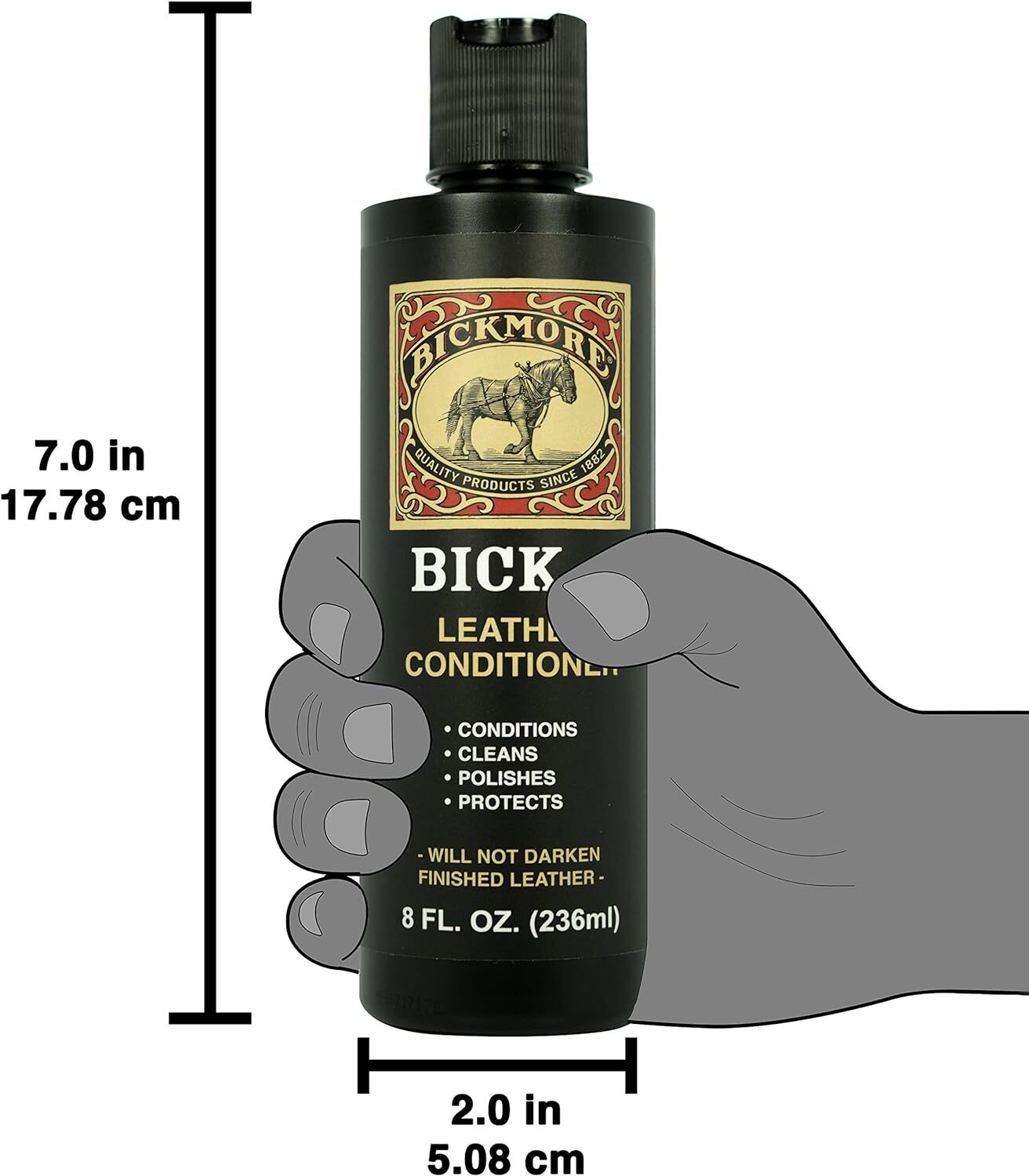 Bick 4 Leather Conditioner and Leather Cleaner 8 Oz – Will Not Darken Leather
