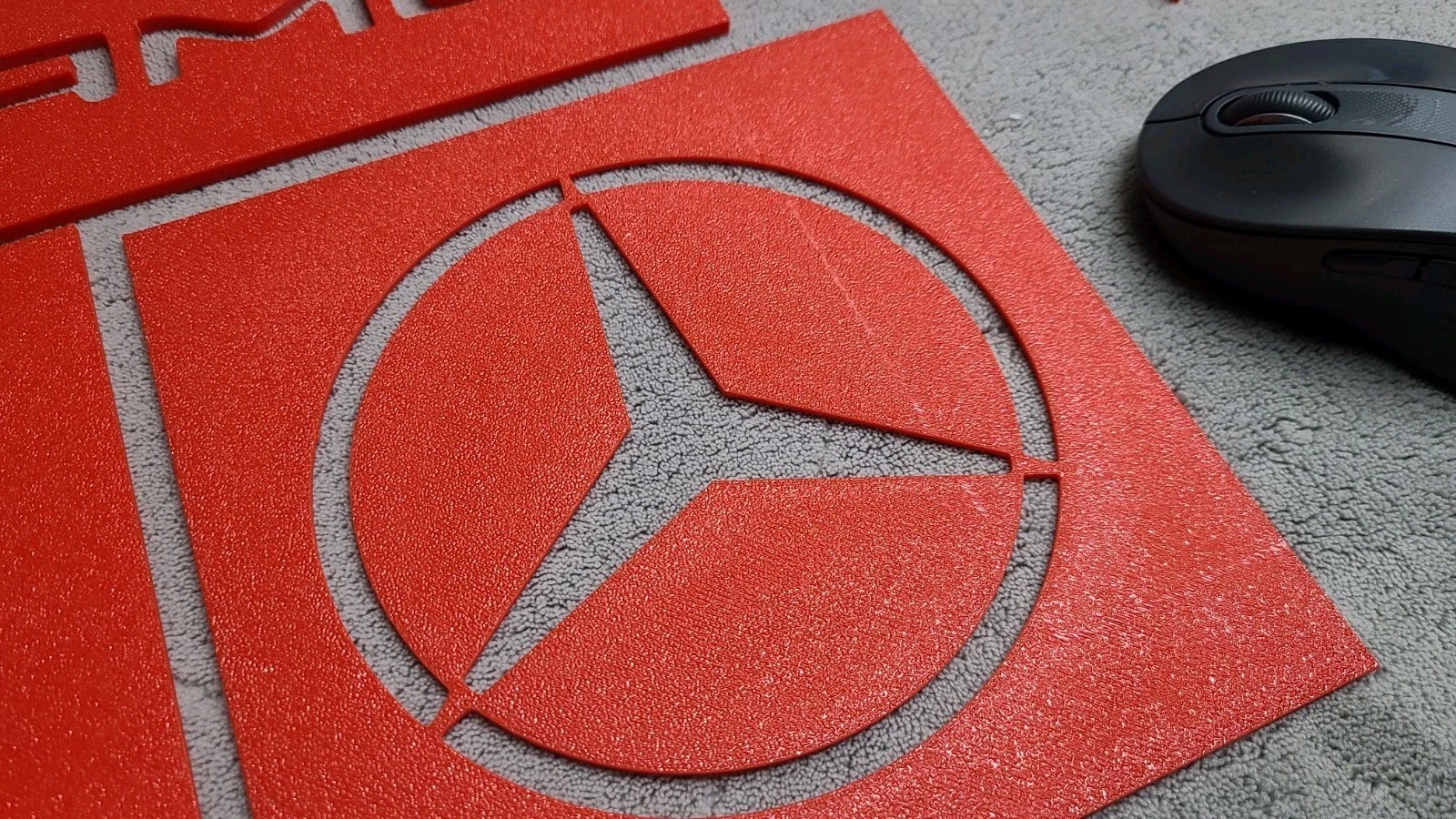 MERCEDES Logo Car MAT Carpet Stencil Professional Detailing Template Mercedes