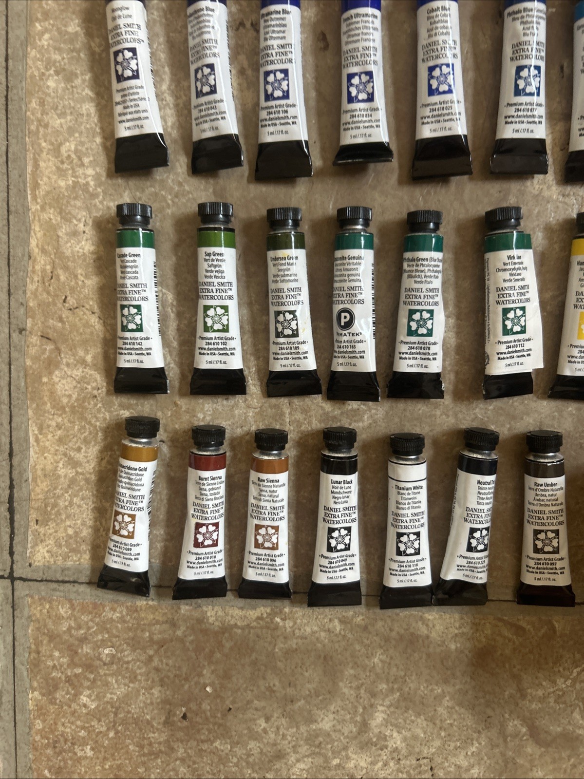 Lot Of 47 Daniel Smith Extra Fine Watercolors – 5ml + 15ml Gouache NEW