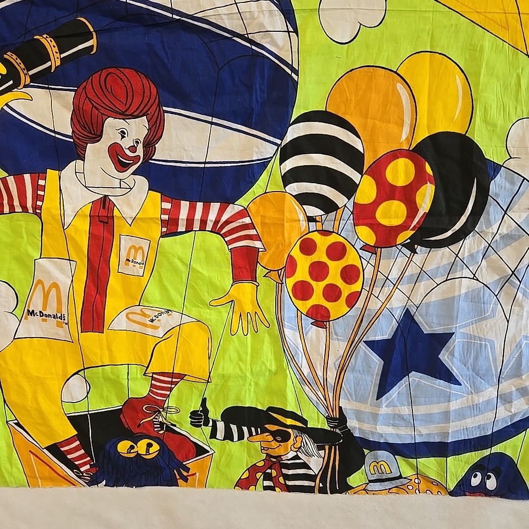 Vintage Ronald McDonald Fabric Panel 35″x30″ Unknown Manufacturer