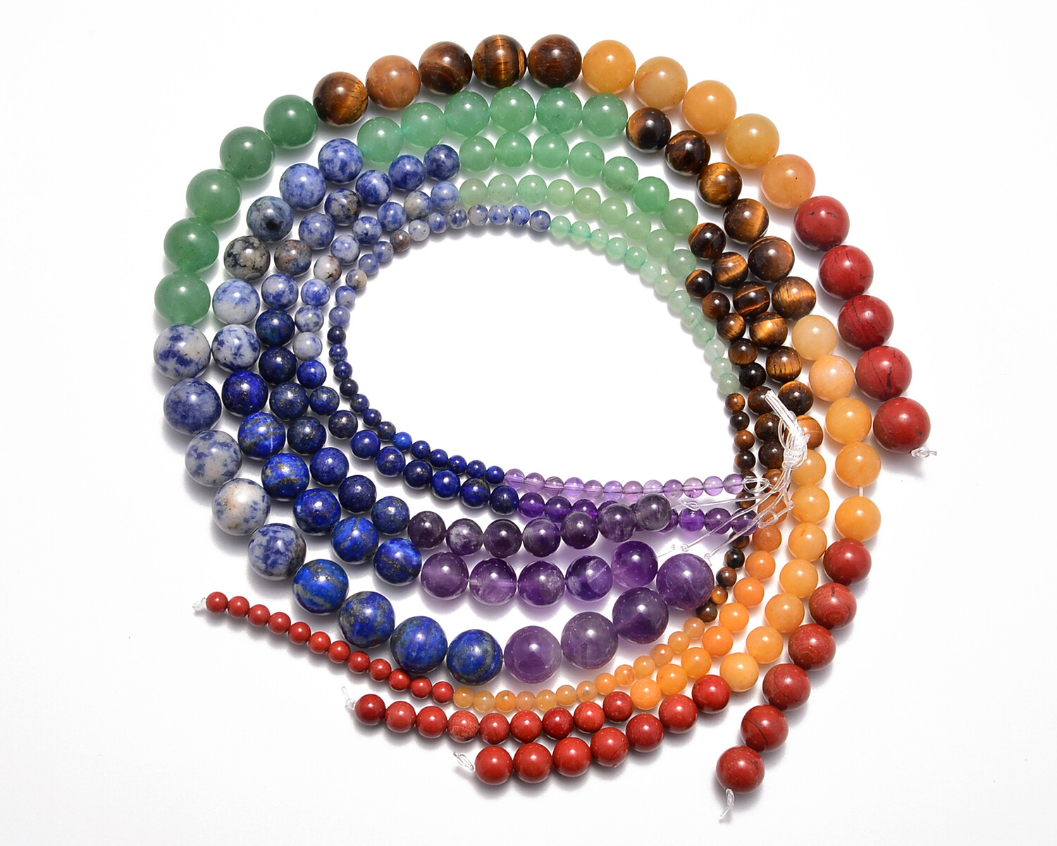 Healing Reiki 7 Chakras Yoga Natural Gemstone Round Beads 16″ 4mm 6mm 8mm 12mm