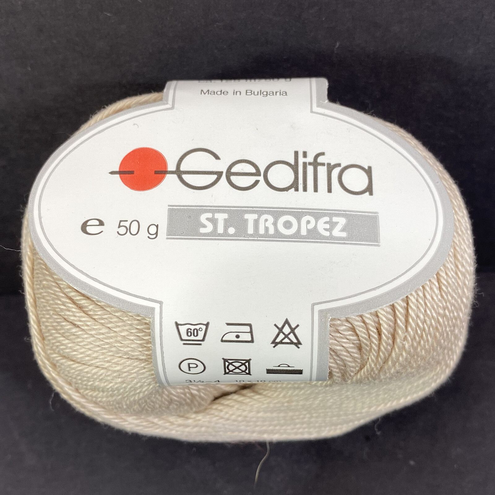 Gedifra St Tropez Yarn 100% Cotton 50g 125m Color # 6110 Beige Made in Bulgaria