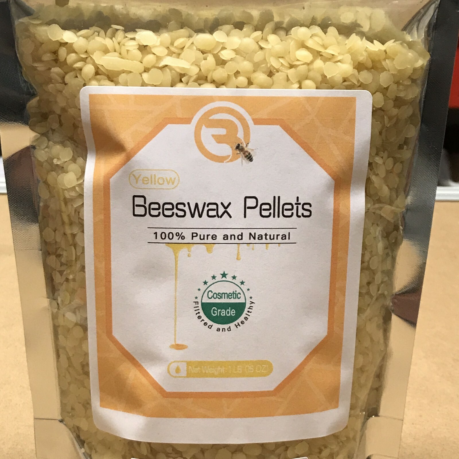 2 4 8 15 oz Pure Natural Yellow Beeswax Pellets Pastilles for Candle Soap Making
