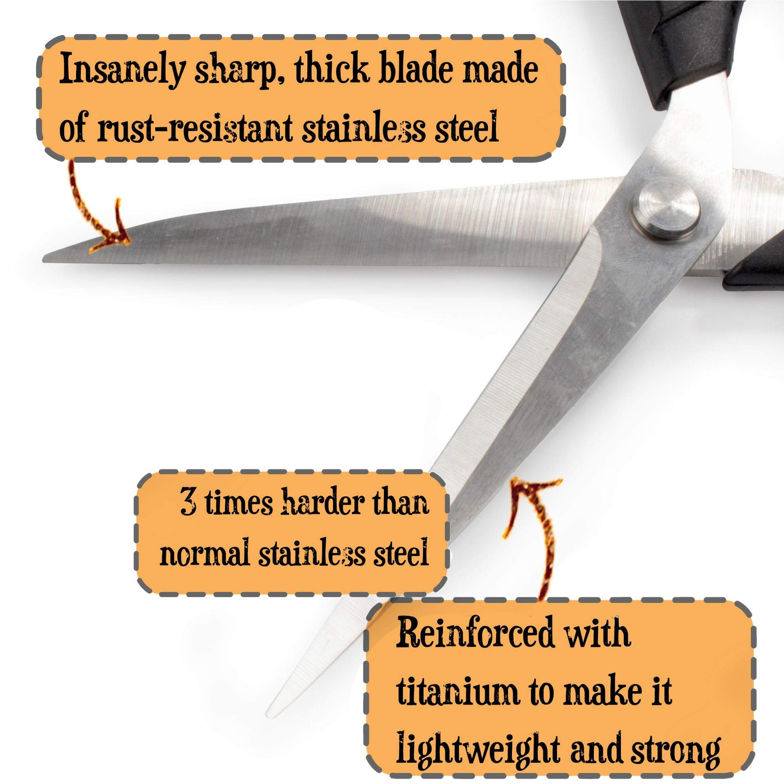 Heavy Duty Titanium Tailor Fabric Shears – 9.5″ Black w/Purple – 1 Unit