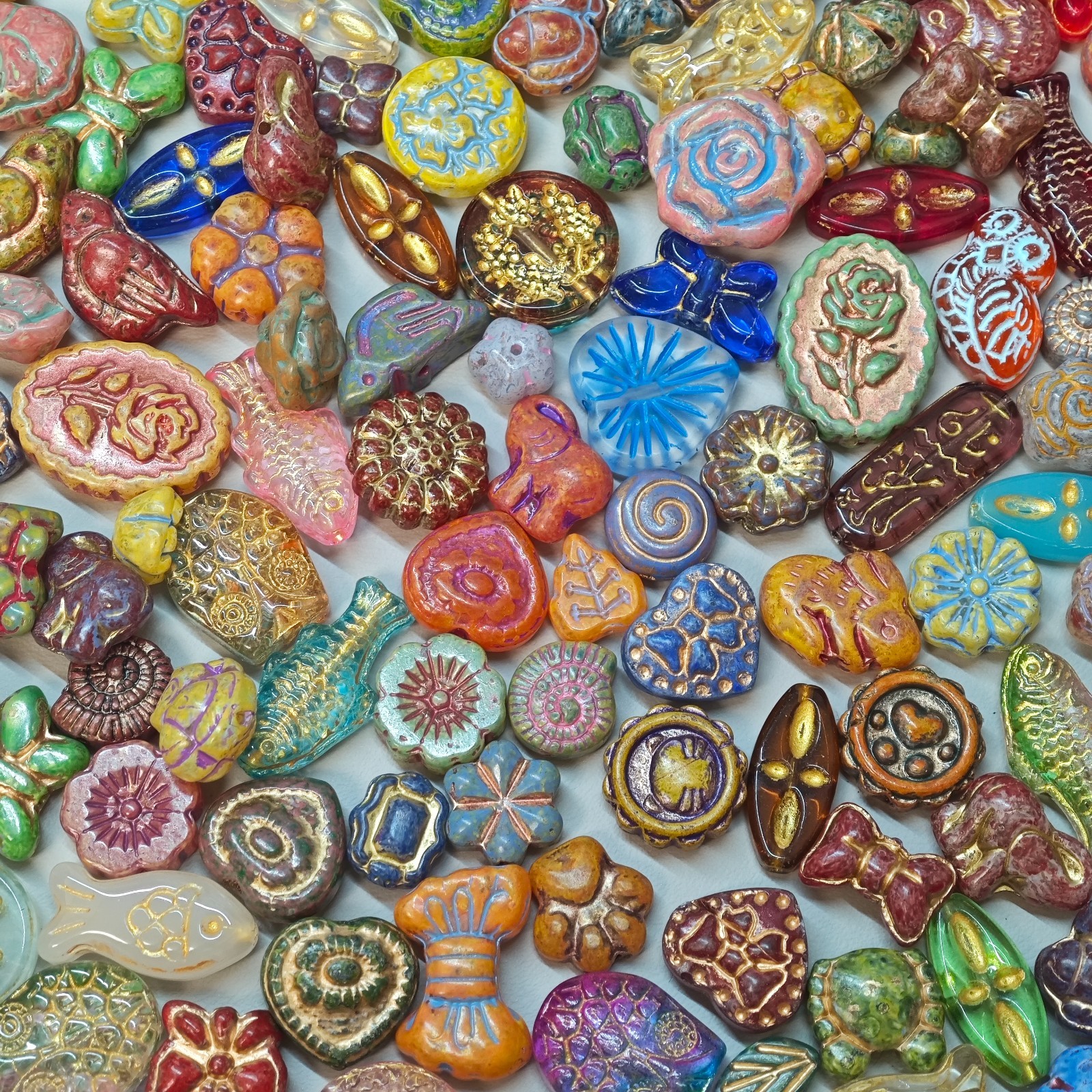 100g Handmade Glass Beads for Jewelry Making – 200 Mixed Styles Assortment