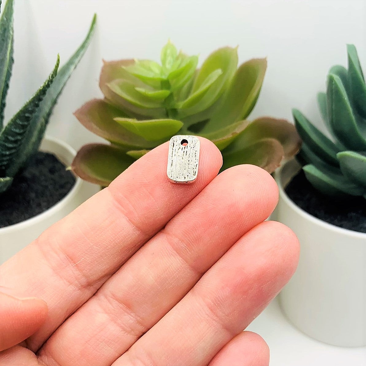 Tiny Silver You Are Loved Affirmation Charms, 11x7mm – US Seller