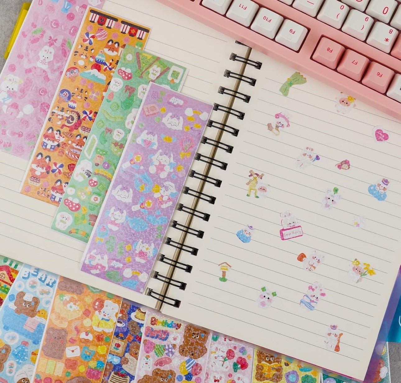 10sheets Mixed Korean Cute Deco Photo Cards Scrapbook Stickers