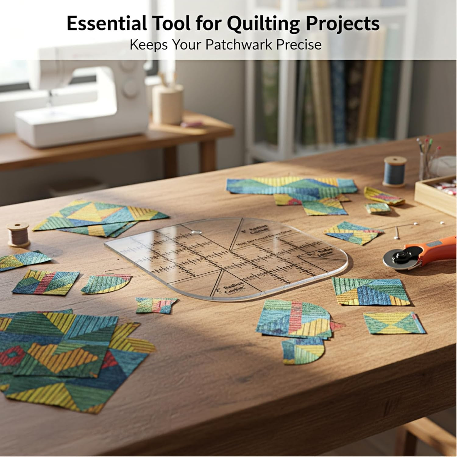 Curved Corner Cutter Quilting Ruler, Acrylic Patchwork Quilting Templates Tools,