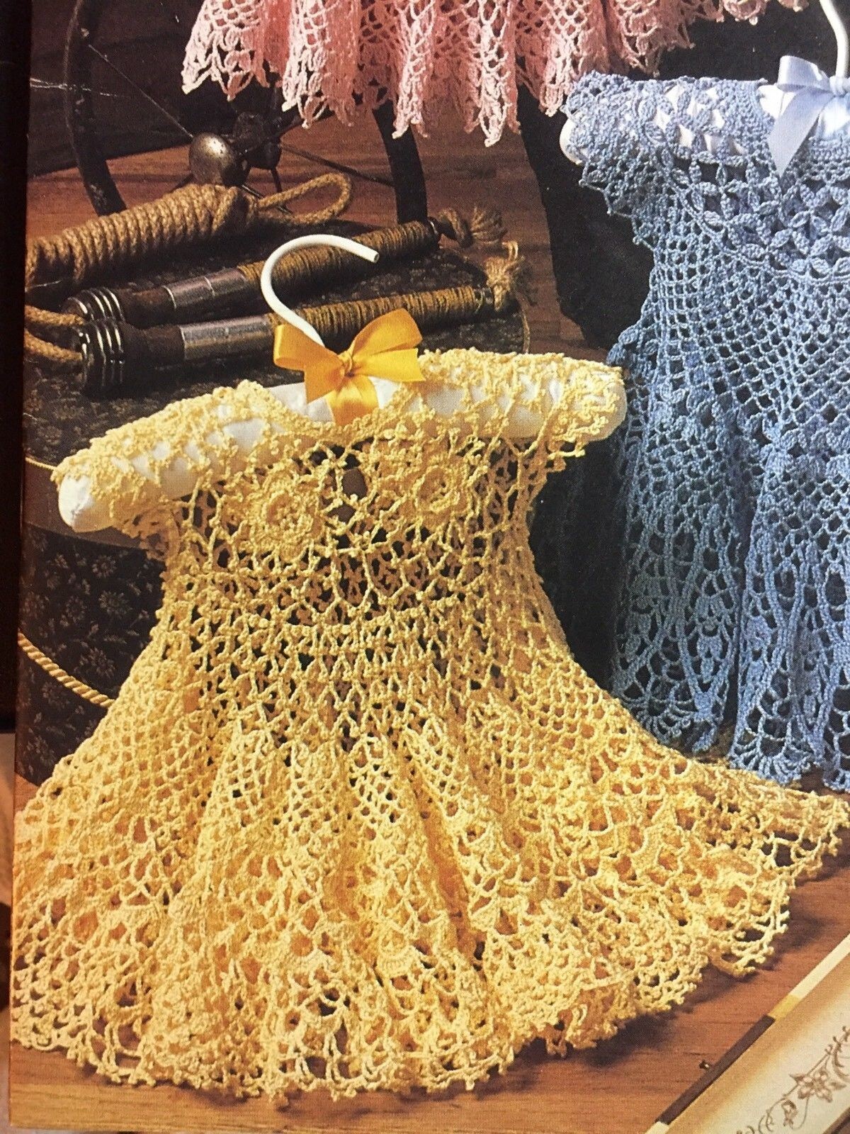 Frilly Frocks thread crochet patterns lacy dresses for baby girls 0-12 months