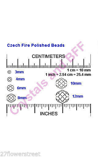 Czech Fire Polished Round Faceted Glass Beads in White Opal color, 16″ strand