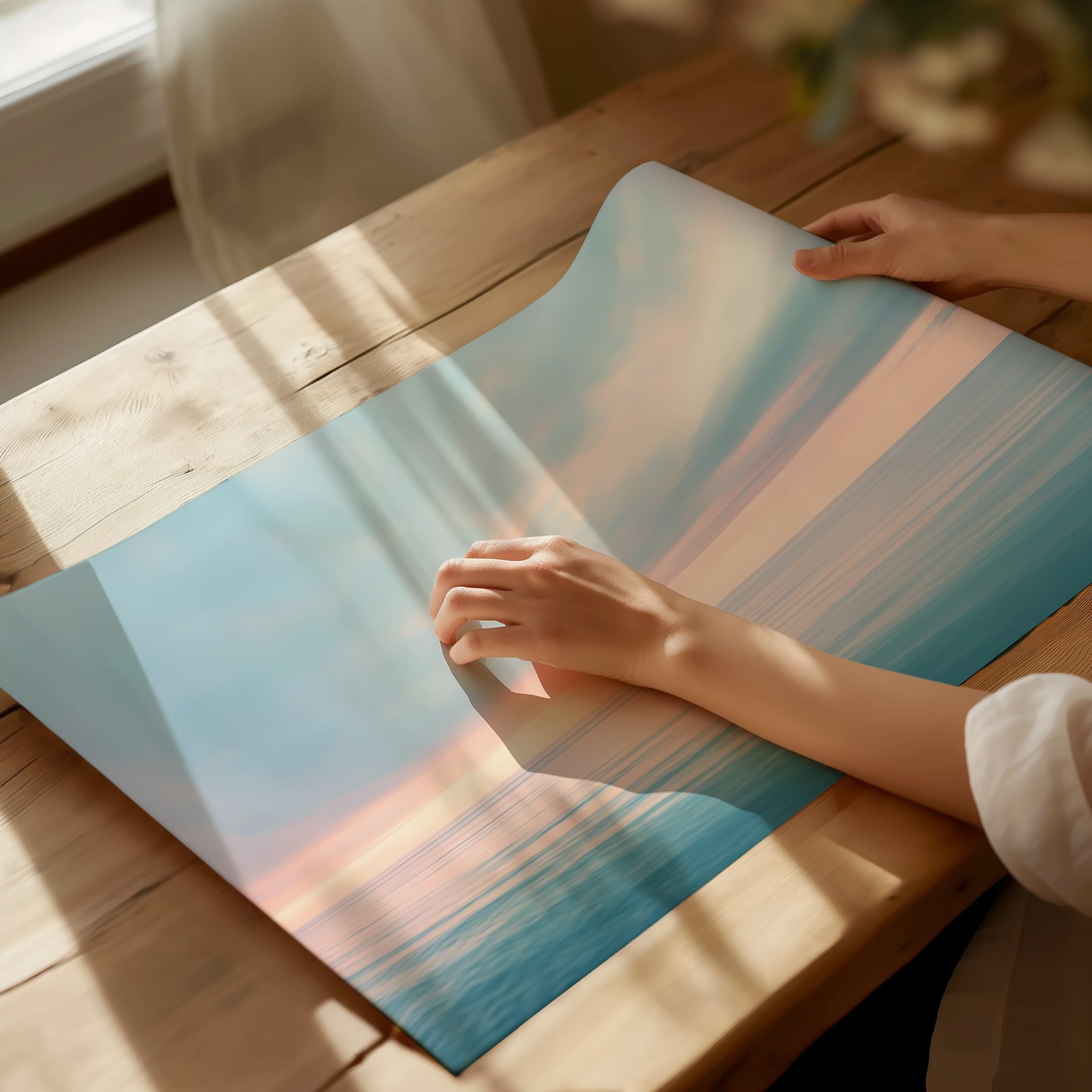 Serene Ocean Sunset Wall Art Calm Seascape Decor