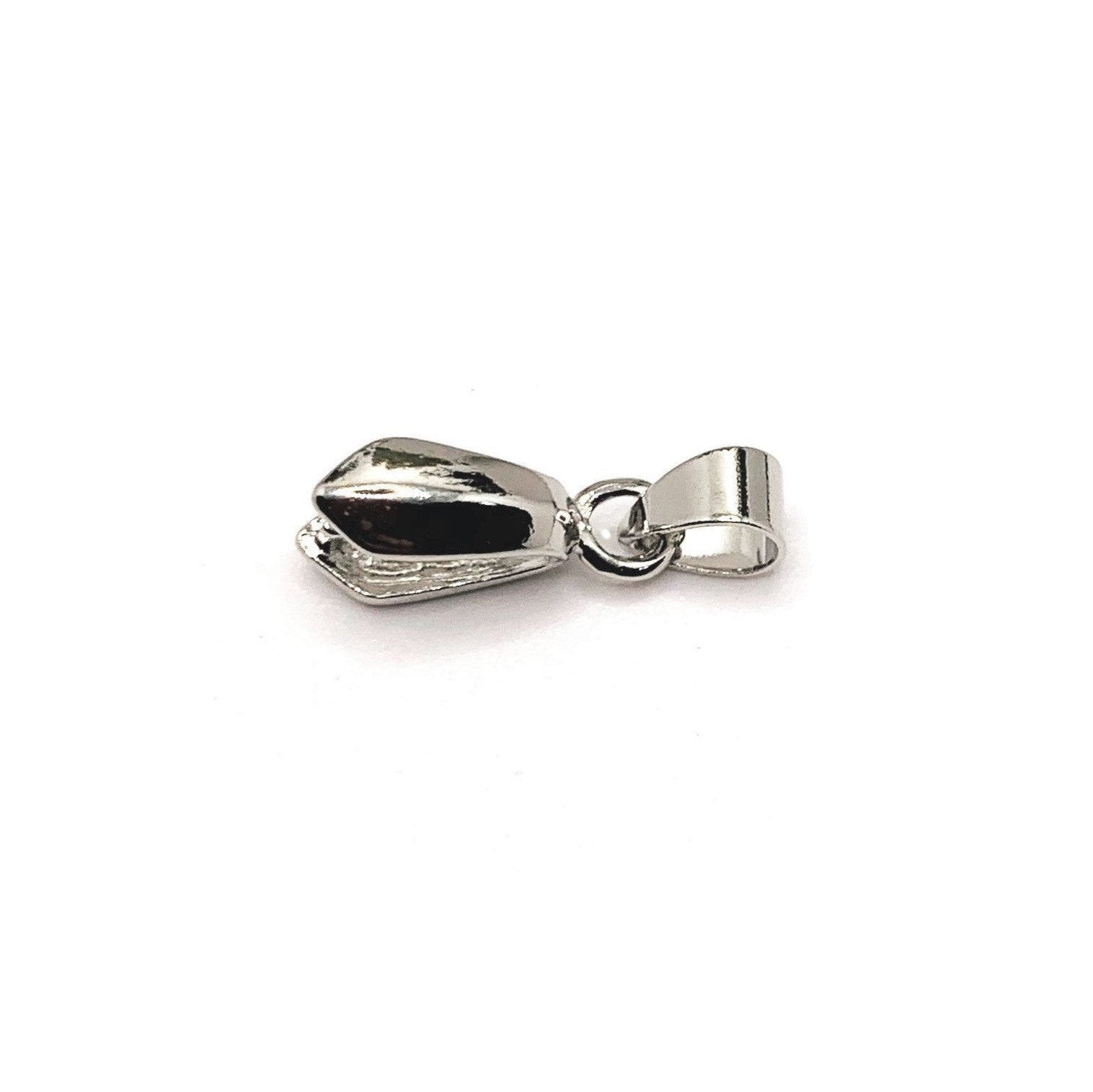 Silver Pinch Jewelry Pendant Bails, 7x14mm – US Seller