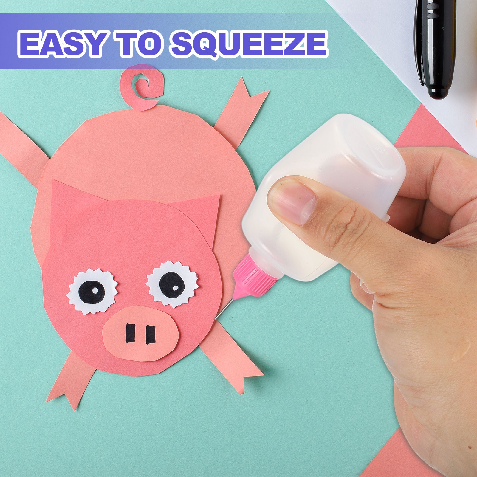 12Pcs Needle Tip Squeeze Bottle,30ml/1oz Glue Bottles(White,with 12 Funnel)