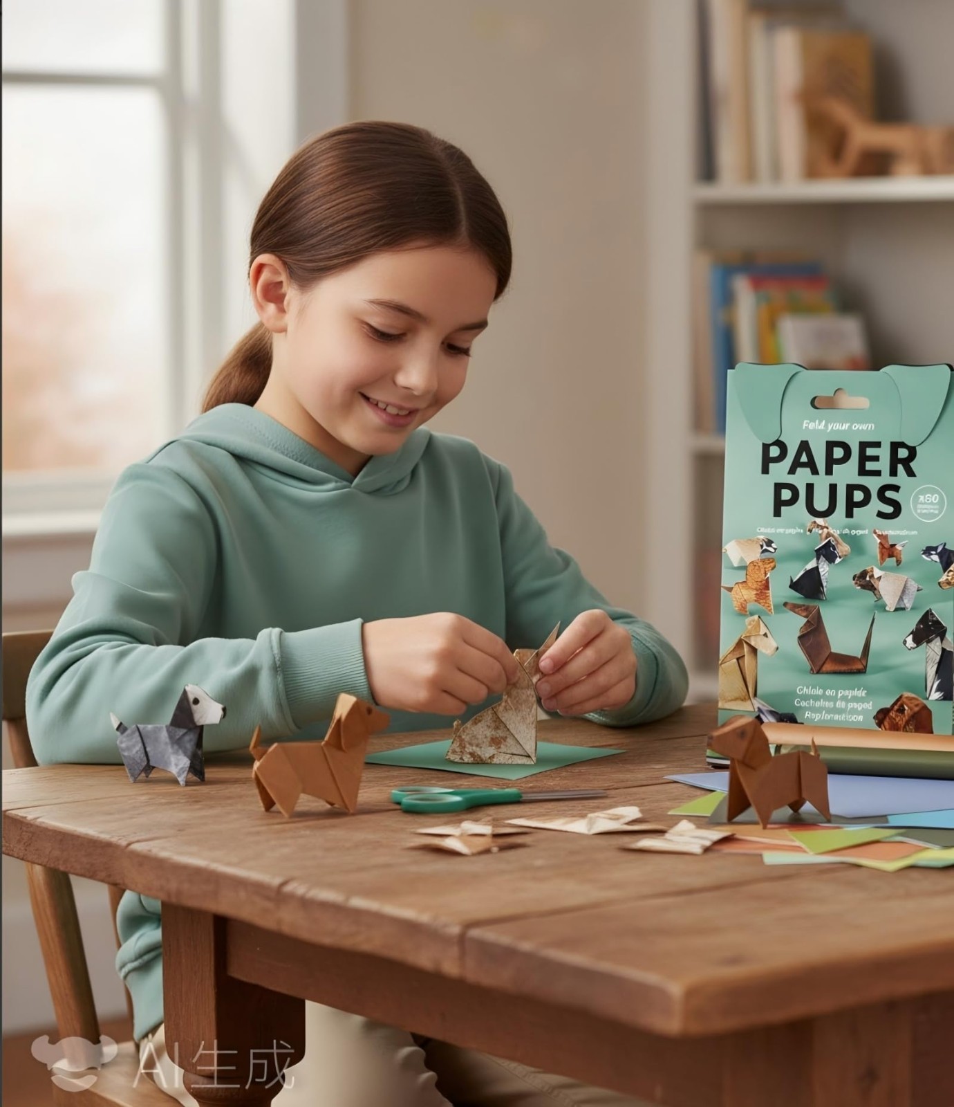 DIY Paper Pups Origami Kit – 50 Adorable Puppy Folding Sheets, Creative Handmade