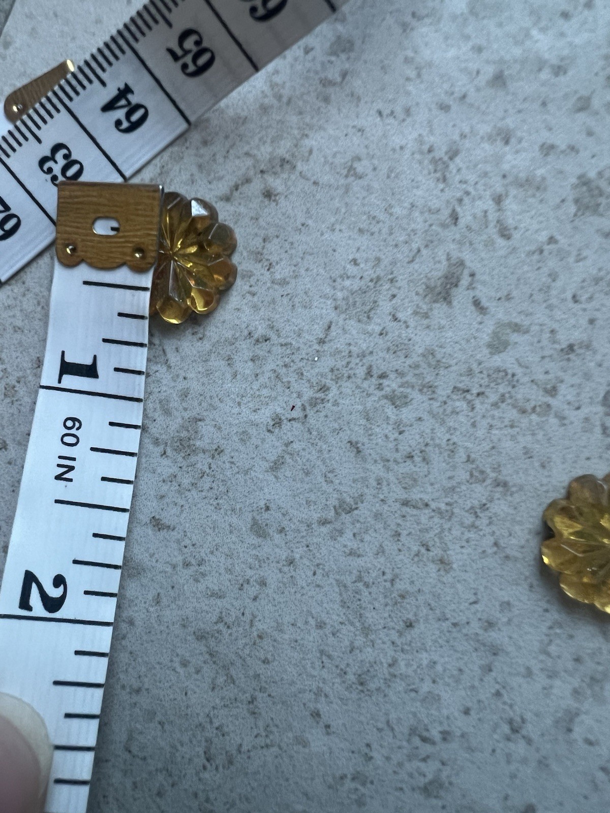 Vintage Czech Sew-On Glue-On Glass Stones Flat Back Gold Foil Yellow Dozen READ!